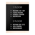 Wayfinding Directional Sign - Wood & Acrylic Wall Plate "Buro" Design - Photo #3