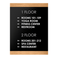 Wayfinding Directional Sign - Wood & Acrylic Wall Plate "Buro" Design - Photo #4