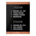 Wayfinding Directional Sign - Wood & Acrylic Wall Plate "Buro" Design - Photo #2