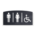 Bathroom Signs - All Gender Restroom Door Sign With Handicap "Scandza" Design - Photo #1