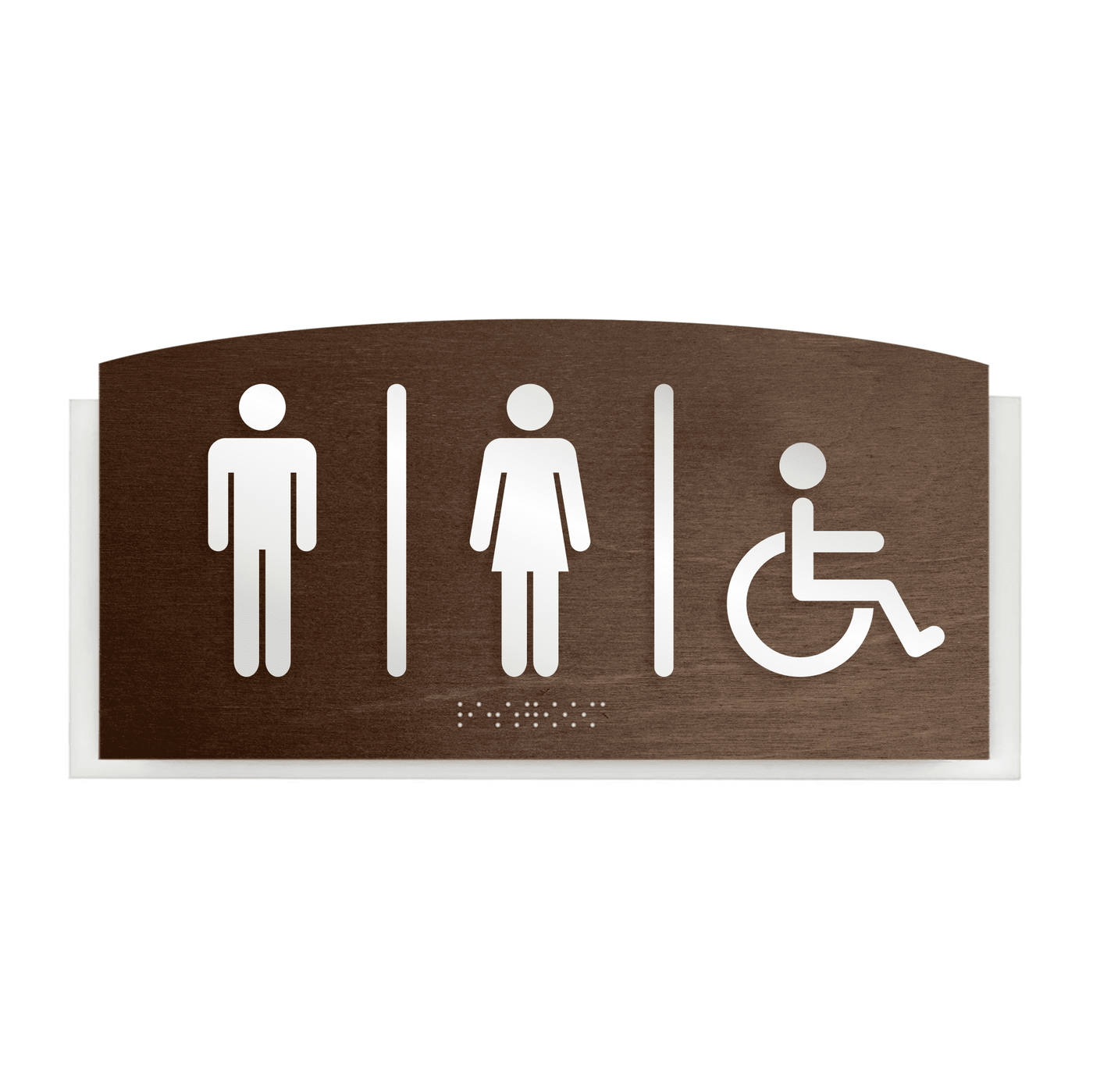 Bathroom Signs - All Gender Restroom Door Sign With Handicap "Scandza" Design