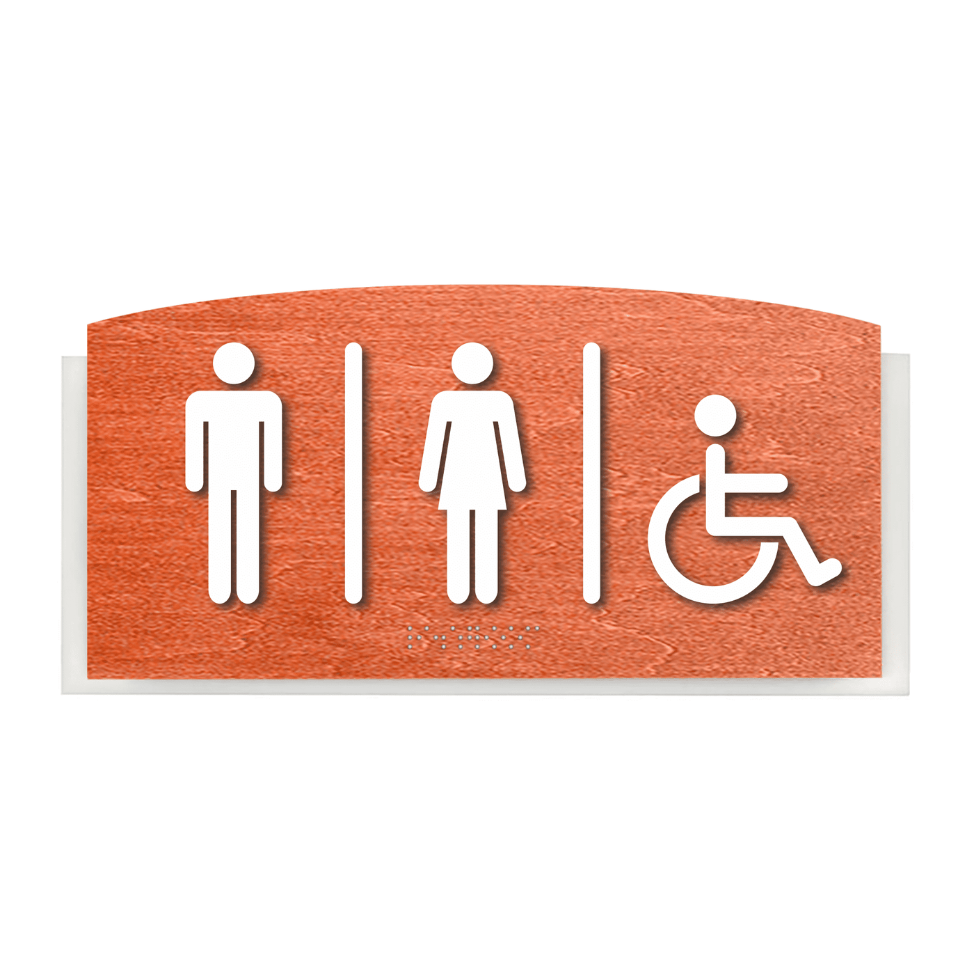 Bathroom Signs - All Gender Restroom Door Sign With Handicap "Scandza" Design