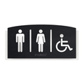 Bathroom Signs - All Gender Restroom Door Sign With Handicap "Scandza" Design - Photo #6