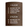 Wayfinding Directional Sign - Wood & Acrylic Wall Signage "Scandza" Design - Photo #1