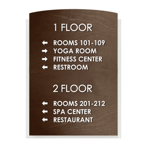 Wayfinding Directional Sign - Wood & Acrylic Wall Signage "Scandza" Design