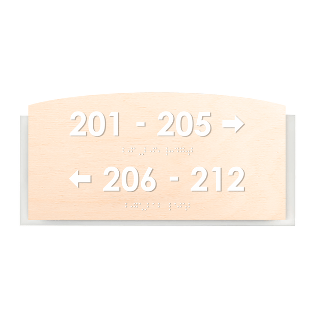 Directional Sign - Wayfinding Wall Plate "Scandza" Design