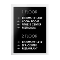 Wayfinding Directional Plate - Interior Stainless Steel Sign - "Simple" Design - Photo #1