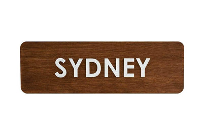 Custom City Name Signs for Time Zone Clocks World Clock Signs Indian Rosewood Bsign