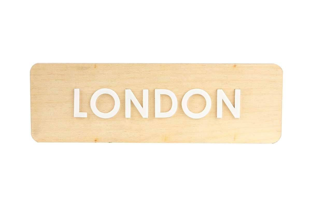 Custom World Clock Sign World Clock Signs Natural wood Bsign