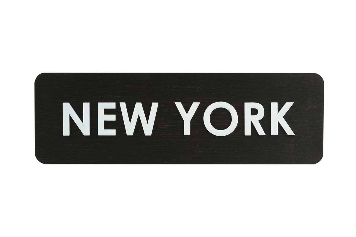 City Name Wooden World Clock Sign Dark Wenge Bsign