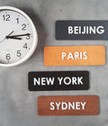 Wooden World Clock Sign World Clock Signs collection Bsign - Photo #1